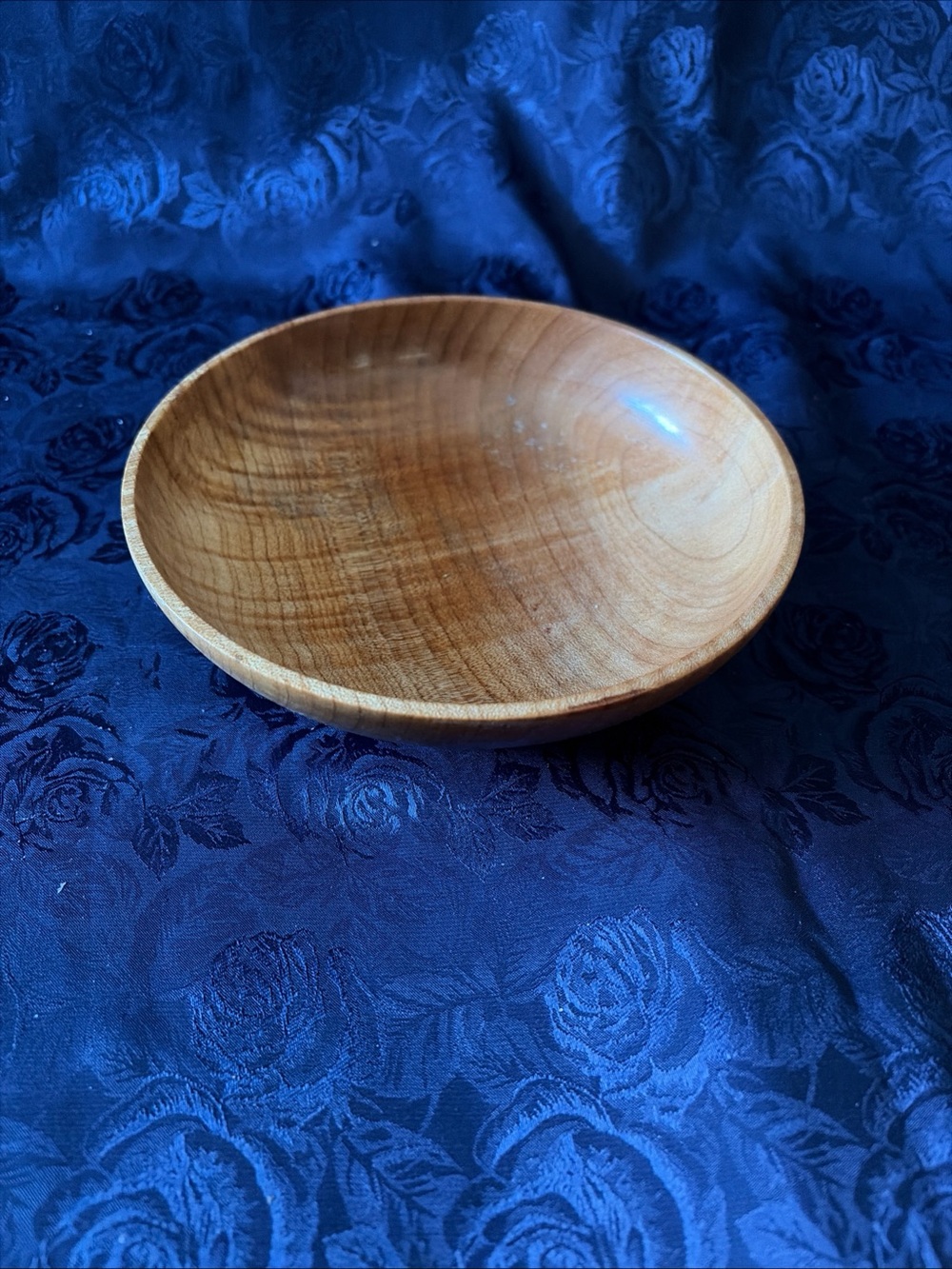 VTG Hand-Turned Maple Wood Bowl-6.5” Signed By Maker